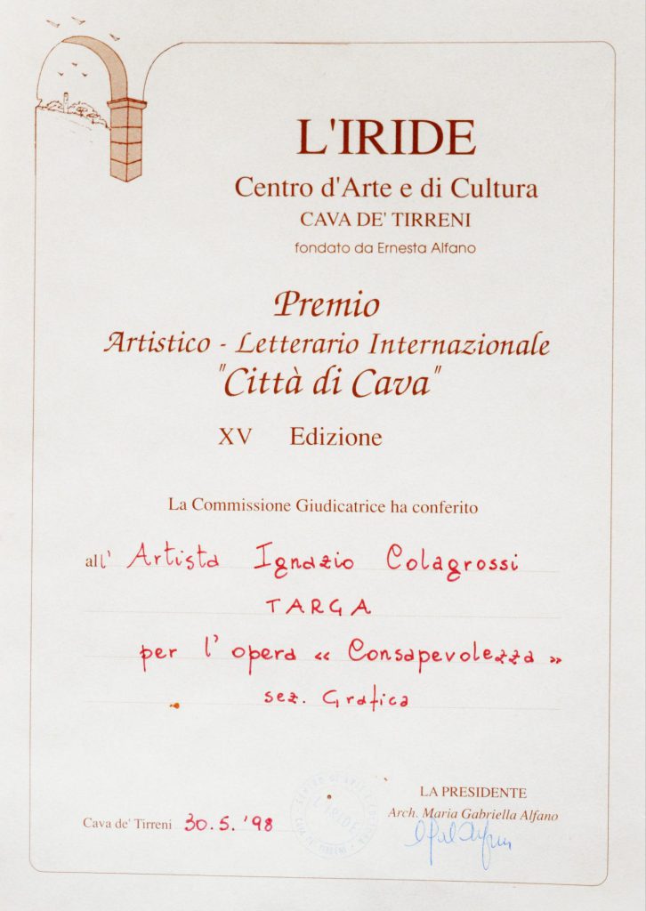 30 maggio 1998 attestato iride